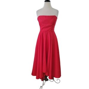 Allison Parris  Strapless Red Highlow Dress From RTR SZ 8